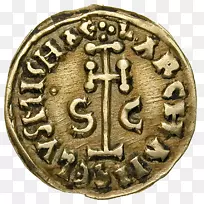 金币梅罗文格王朝法国金属青铜硬币