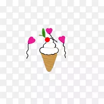 冰淇淋锥夹艺术-冰淇淋画