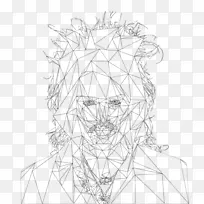 对称线艺术素描设计