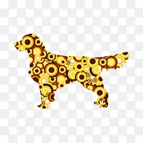 食肉动画字体-金毛猎犬