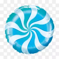 气球糖果手杖派对蓝色铝箔-气球号