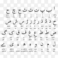 Devanagari乌尔都语字母表翻译英文字母-阿拉伯数字