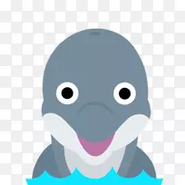 海洋海豚剪贴画-海豚图标