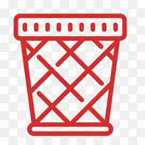 垃圾桶和废纸篮回收箱-空盘子图标