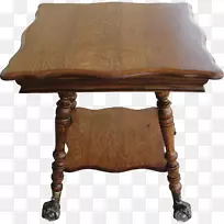 咖啡桌古董脚橡木桌