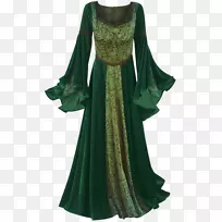 晚礼服英国中世纪服装长袍