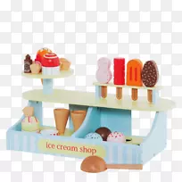 冰淇淋圆锥形棒棒糖冰淇淋店