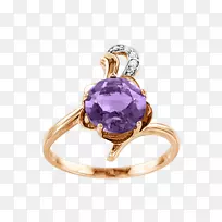 紫水晶体珠宝钻石珠宝
