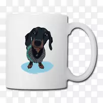 杯子咖啡杯小狗手柄茶杯陶瓷杯