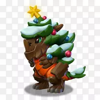 龙迷传说中的圣诞树冷杉-龙