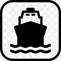 船舶运输船汽车渡轮-船图标