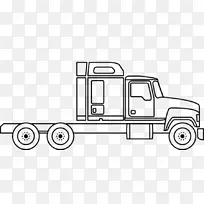 Mack顶峰系列Mack卡车汽车线艺术绘图-Mack卡车