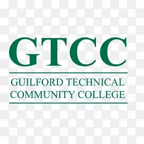 徽标品牌Guilford技术社区学院绿色字体线