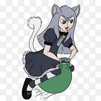 猫传奇生物尾巴剪贴画-猫
