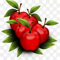 巴巴多斯樱桃草莓食品附件水果-每天一个苹果远离医生。