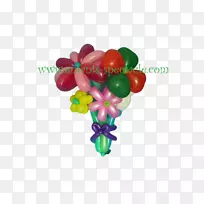 气球洋红色生日-花束动画