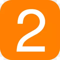 正方形四舍五入剪贴画-2&欧元；