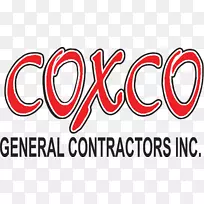 达拉斯Coxco总承包商标志建筑工程品牌