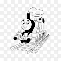 汤玛斯火车着色书柴油机车柴油机总成