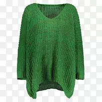 t恤羊毛衫绿色袖子绿色空间
