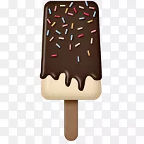 冰淇淋锥，圣代巧克力棒，冰淇淋棒