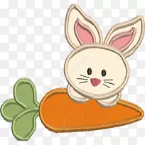 兔子复活节兔子胡萝卜夹艺术-兔子