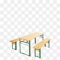 折叠桌，长凳，花园木桌