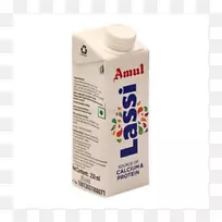 拉西牛奶汽化饮料Amul风味四分包装
