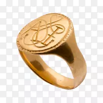 戒指，印章，珠宝，黄金，真情人结-戒指