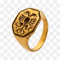 戒指中世纪金首饰贝泽尔戒指