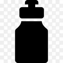 水瓶塑料计算机图标.瓶子