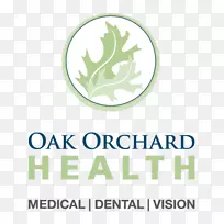 绿色标志rgb彩色模型橡树园健康品牌-牙科诊所逻辑医学