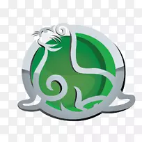 标志绿色品牌字体-鱼学校