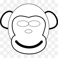 画猴子黑猩猩剪贴画-猴子脸