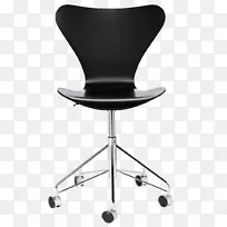 3107型椅子办公椅和桌椅Fritz Hansen-珠帘