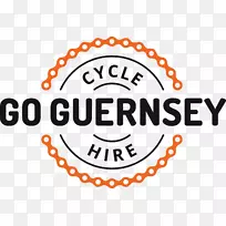Go Gernsey徽标组织品牌字体-海洋