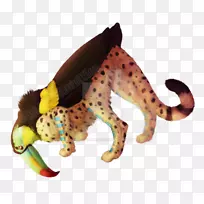猎豹猫填充动物&可爱的玩具陆地动物毛绒-黑暗的心