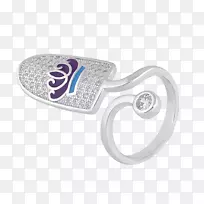 银身珠宝戒指-紫莲