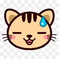 胡须猫钙病毒木偶剪贴画猫脸