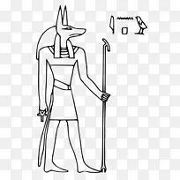 古埃及神Anubis埃及象形文字-Anubis