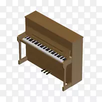 数码钢琴电动钢琴演奏者钢琴音乐键盘-3ds max