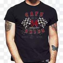 长袖t恤摩托车服装-咖啡厅赛车手