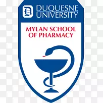 杜克恩大学品牌水瓶剪贴画-药房标志