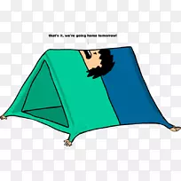 帐篷微软天蓝色剪贴画-卡通帐篷