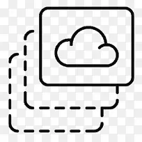 计算机图标云存储云计算计算机服务器云计算