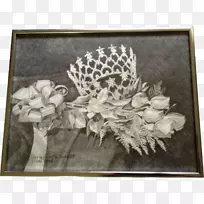 静物画框矩形花