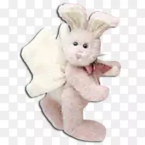 兔子，天使，兔子，复活节兔子，毛绒玩具，可爱的玩具-粉红色的兔子