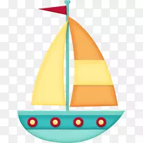 帆船剪贴画-航海玩具
