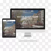 水上夏令营度假村水上公园展示装置展示广告-水模型