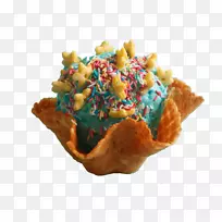 冰淇淋圆锥形奶昔圣代华夫饼彩虹冰淇淋